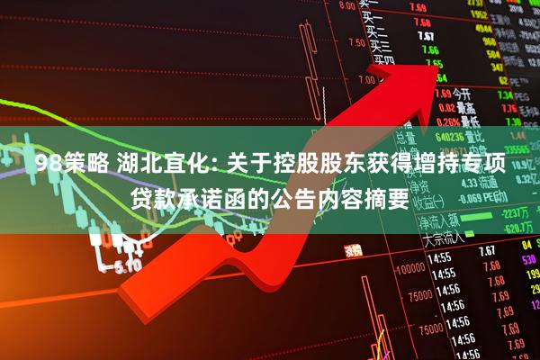 98策略 湖北宜化: 关于控股股东获得增持专项贷款承诺函的公告内容摘要